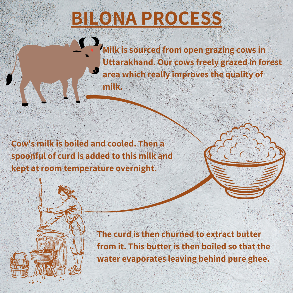 A2 cow ghee, Bilona process