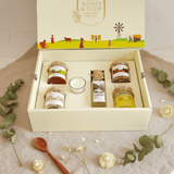 Diwali gift hamper with pure and healthy Ghee, honey, Coconut oil, Cashew & Almonds