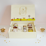 Diwali gift hamper with pure and healthy Ghee, honey, Coconut oil, Cashew & Almonds